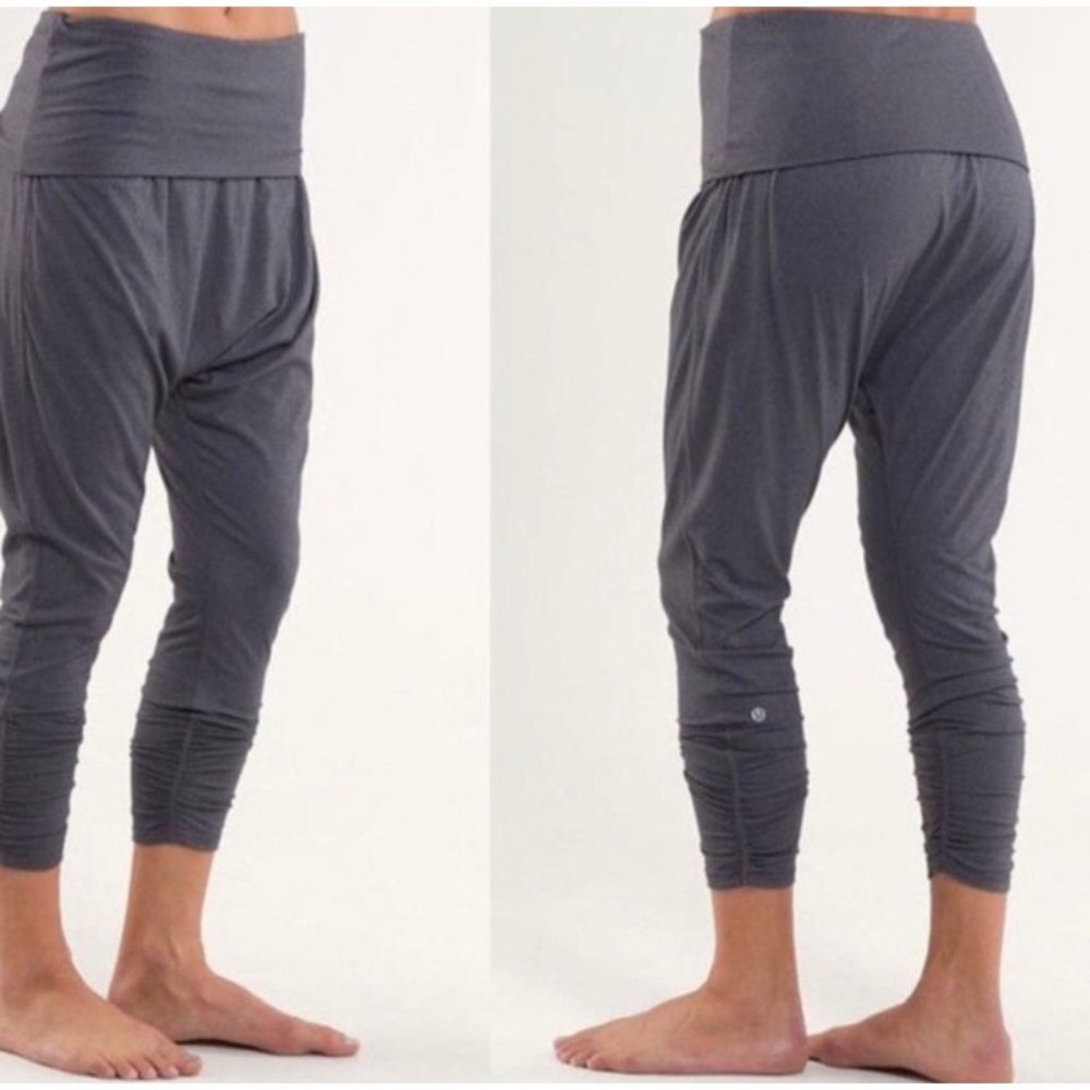 Lululemon Hot N Sweaty Harem Pants Leggings Crop Grey Size 6
